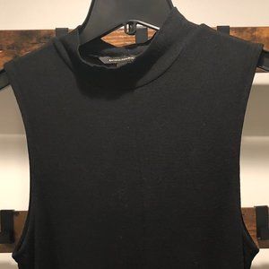 Banana Republic Sleeveless Mock-neck Tank (Black)